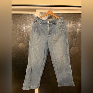 Madewell Pleated Wide Leg Jeans